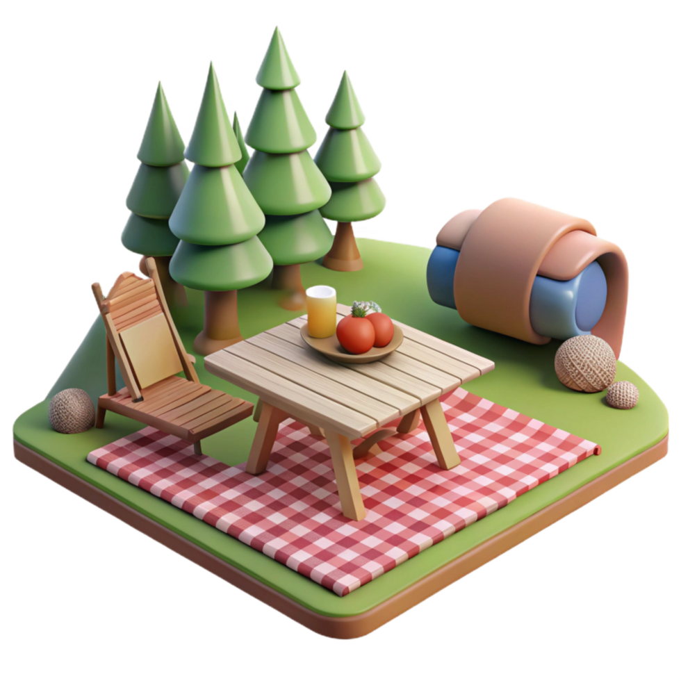 magnificent vintage City Park with Picnic Blanket Isolated Outdoor Recreation high resolution png
