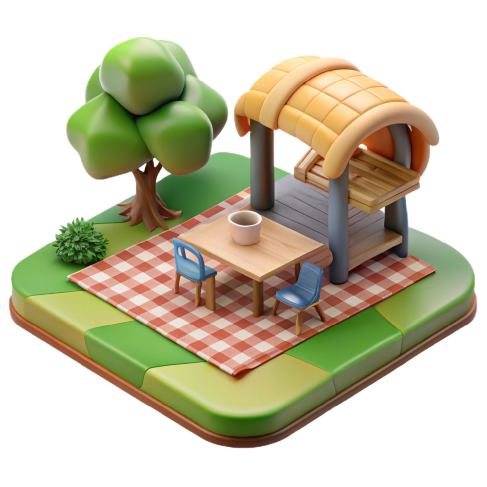 serene vintage City Park with Picnic Blanket Isolated Outdoor Recreation exclusive png