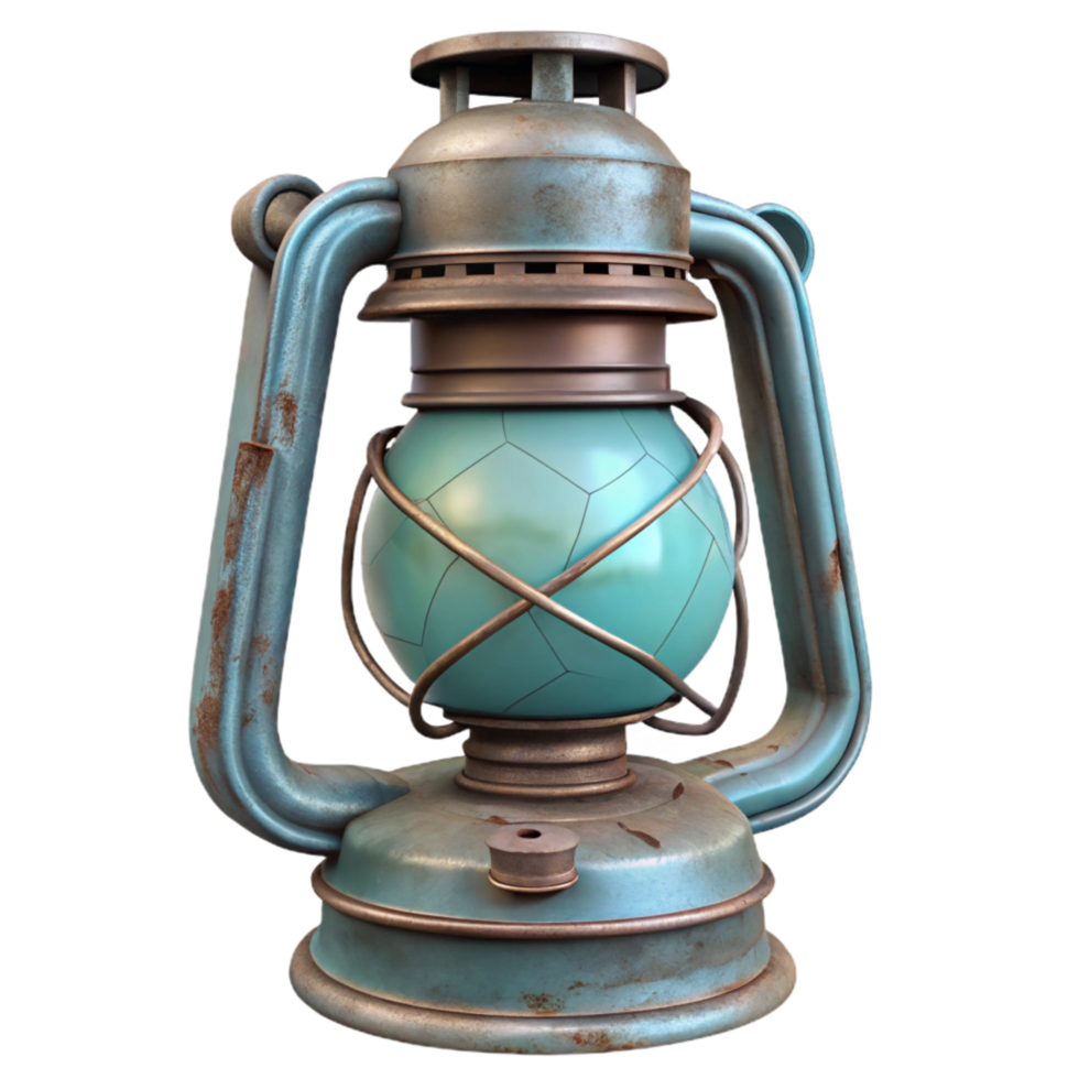 wonderful vintage Classic Kerosene Lantern Isolated with Metal Handle detailed png