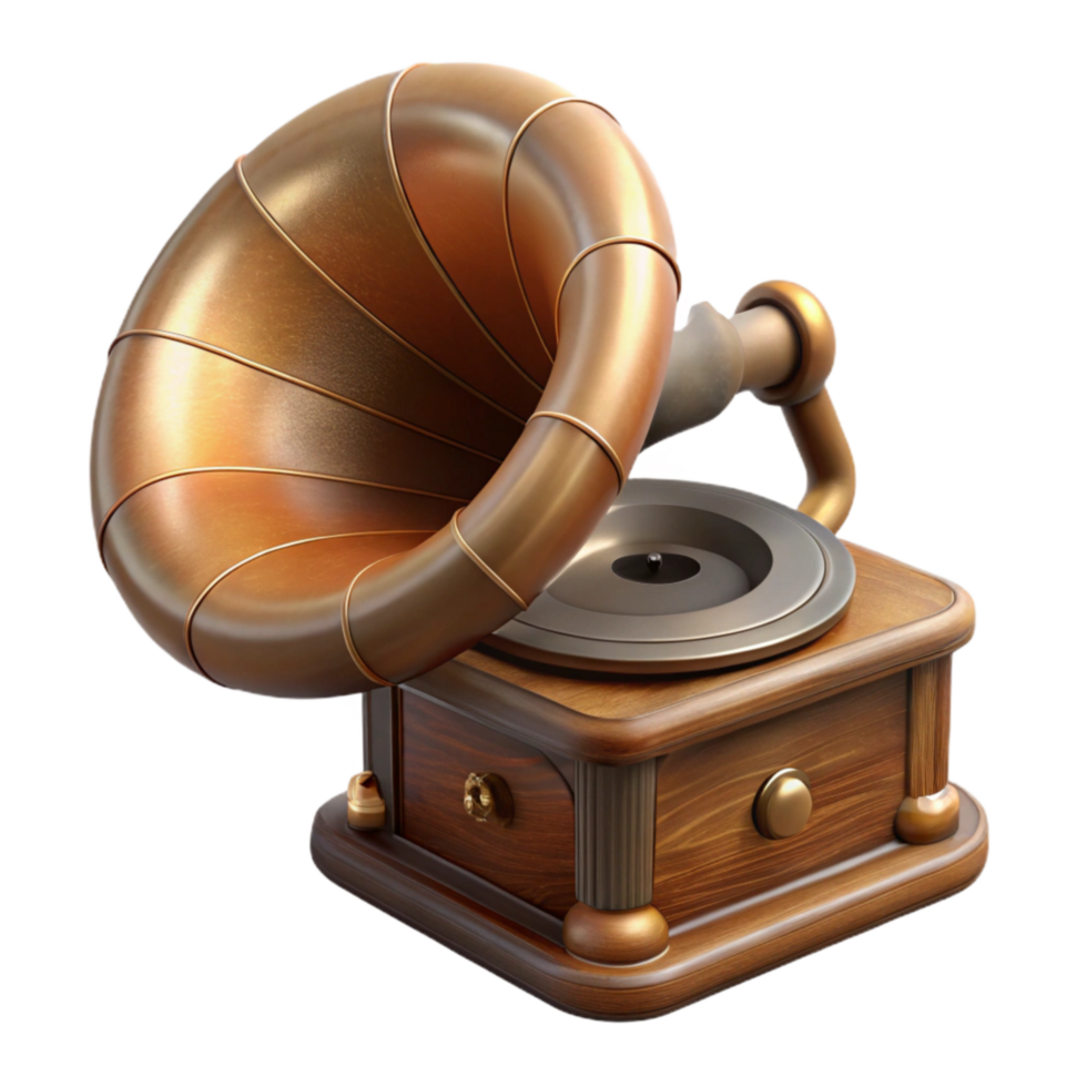 beautiful creative Classic Phonograph Cylinder Transparent Background with Grooves professional png