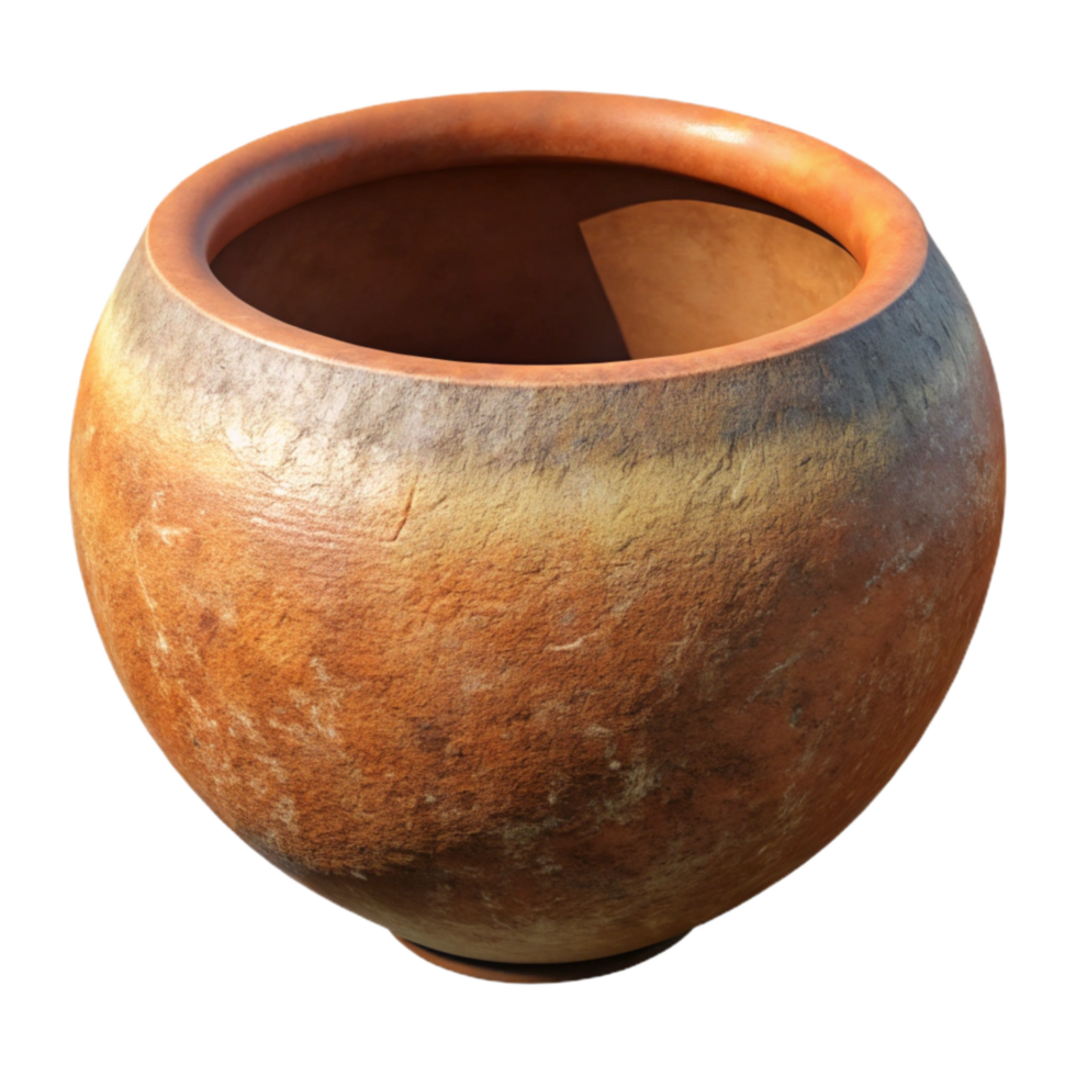 beautiful creative Clay Pottery Bowl with Rustic Texture Isolated Element original png