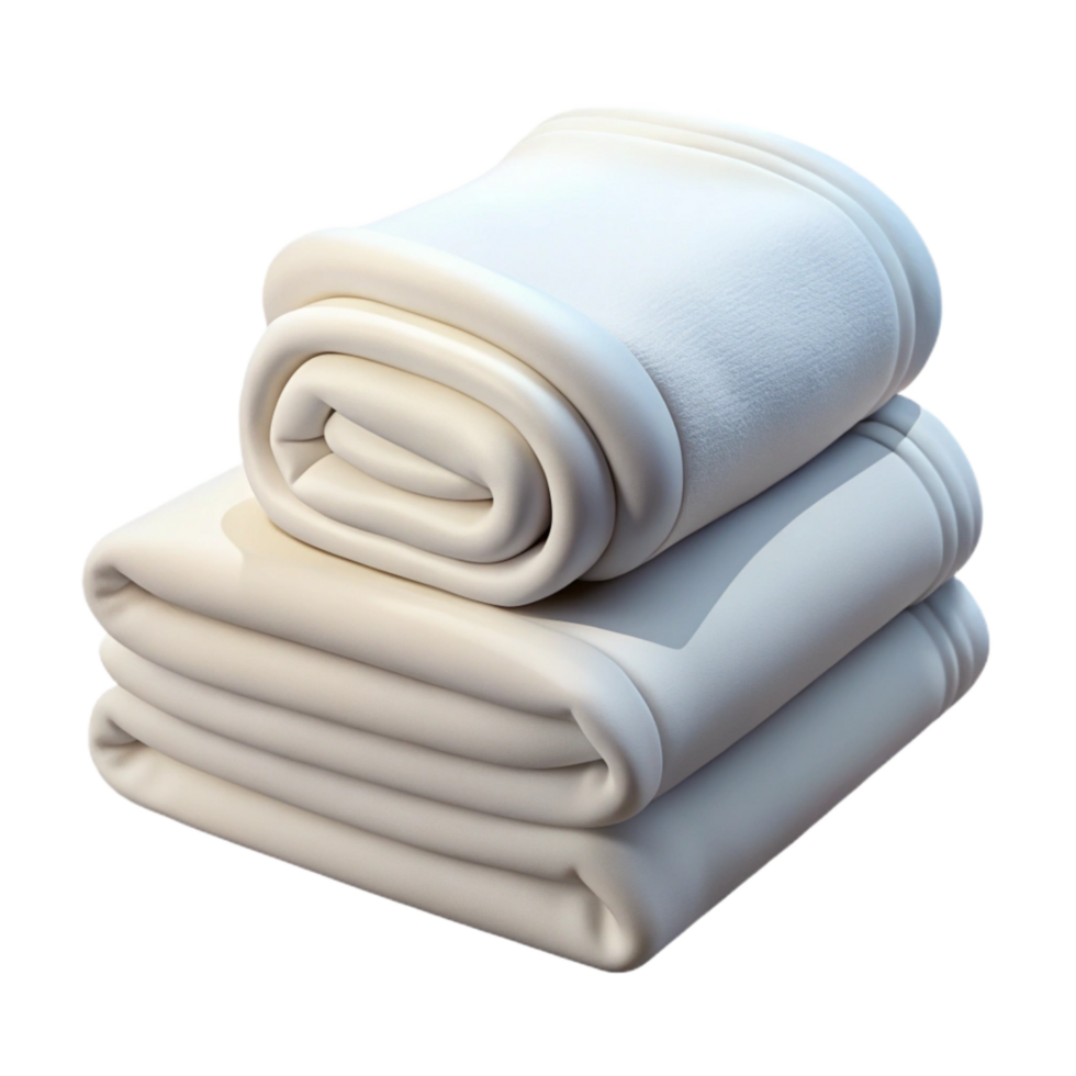 beautiful contemporary Clean White Towels Folded Isolated authentic png