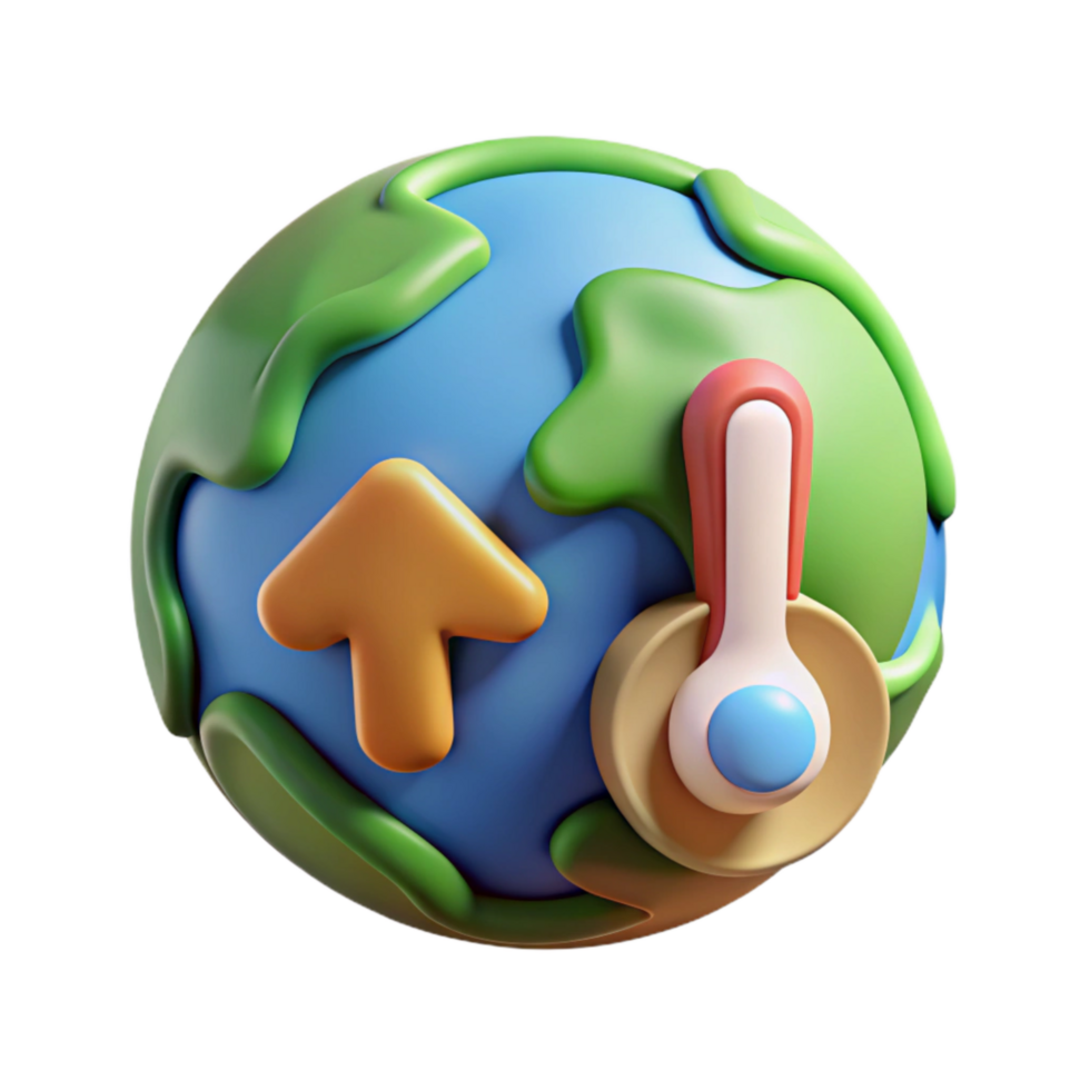 beautiful abstract Climate Action Icon Cutout Rising Temperature Graph professional png