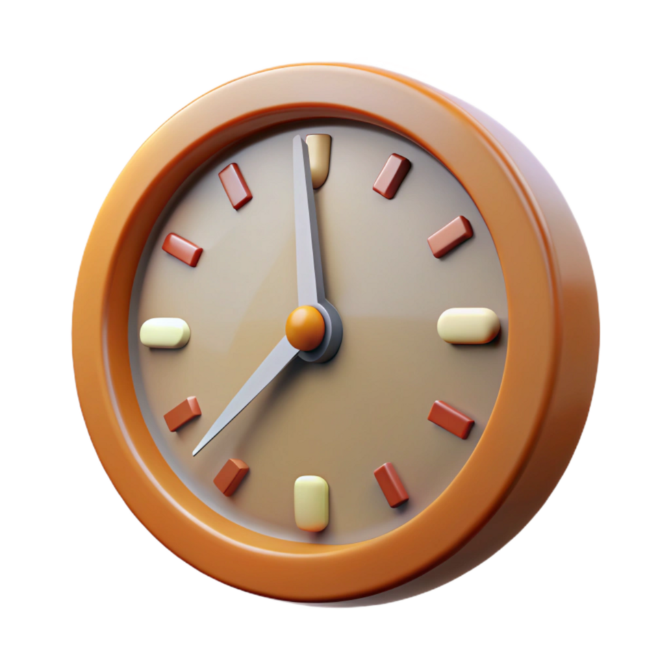 serene traditional Clock Face with Bold Numbers Transparent Background high quality png
