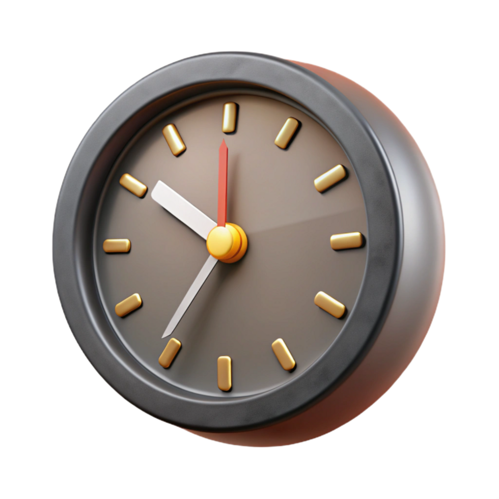serene rustic Clock Face with Bold Numbers Transparent Background detailed png