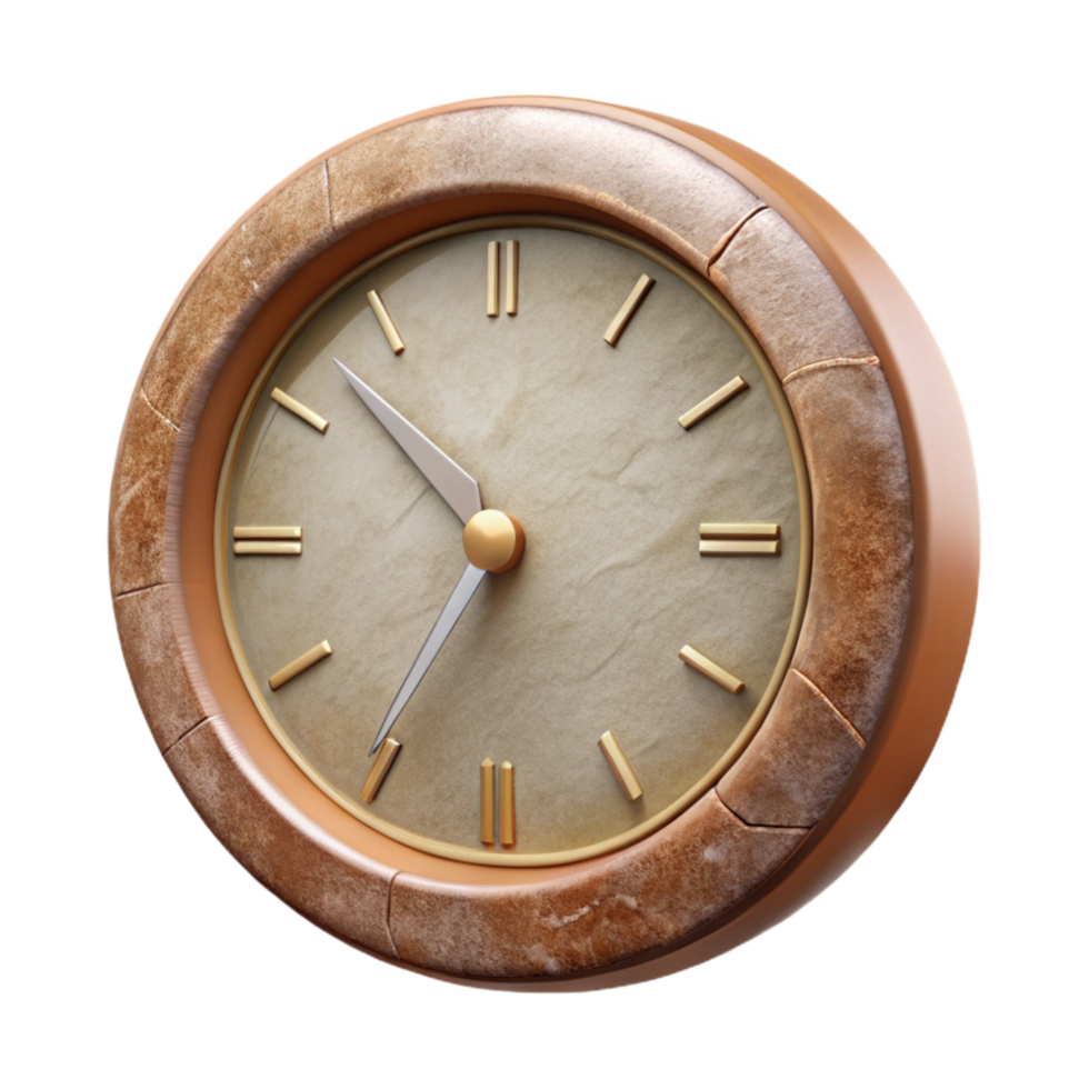 elegant artistic Clock Face with Arabic Numerals Transparent Background exclusive png