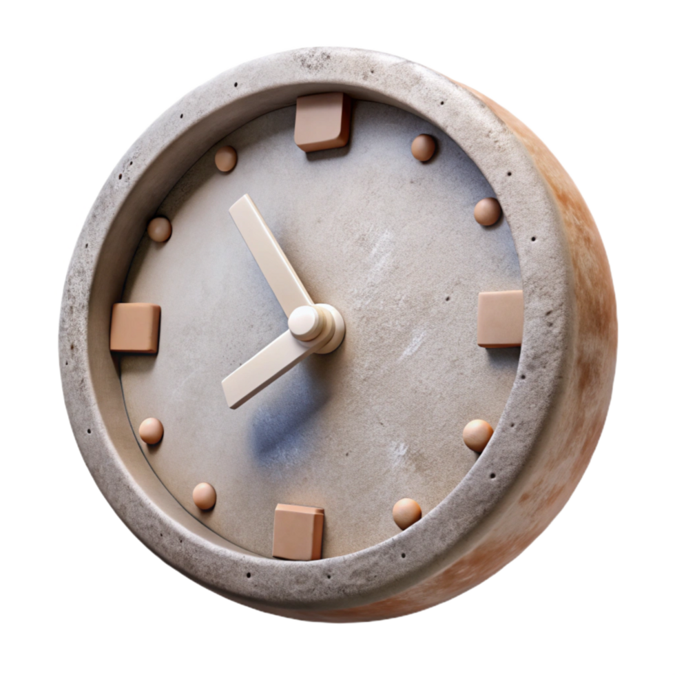 dramatic traditional Clock Face with Upside Down Numbers Cutout authentic png
