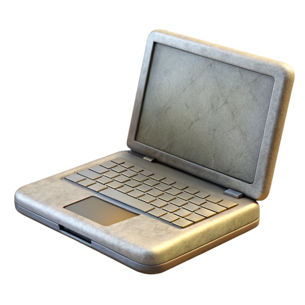 dramatic classic Closed Laptop Side View Isolated Element professional png