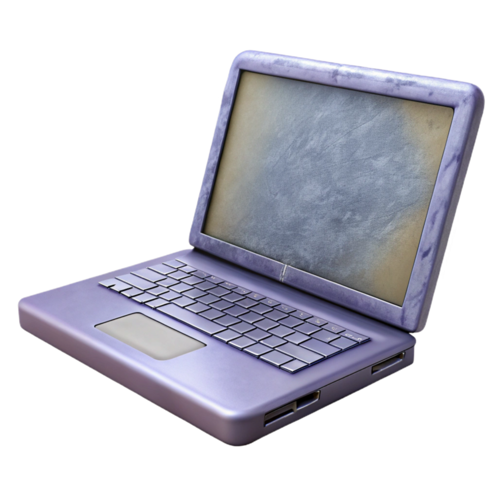 vibrant modern Closed Laptop Side View Isolated Element high resolution png