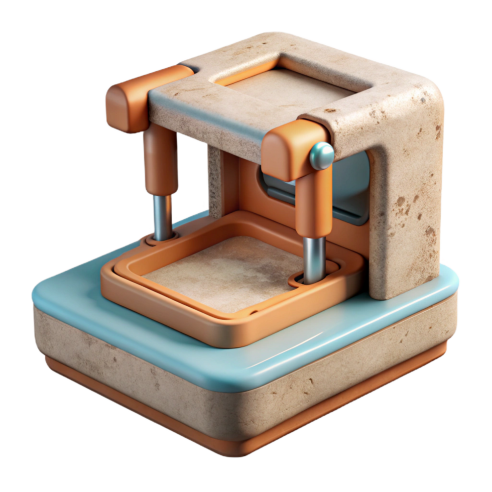 dramatic rustic Close Up of 3d Printer Bed Cutout original png