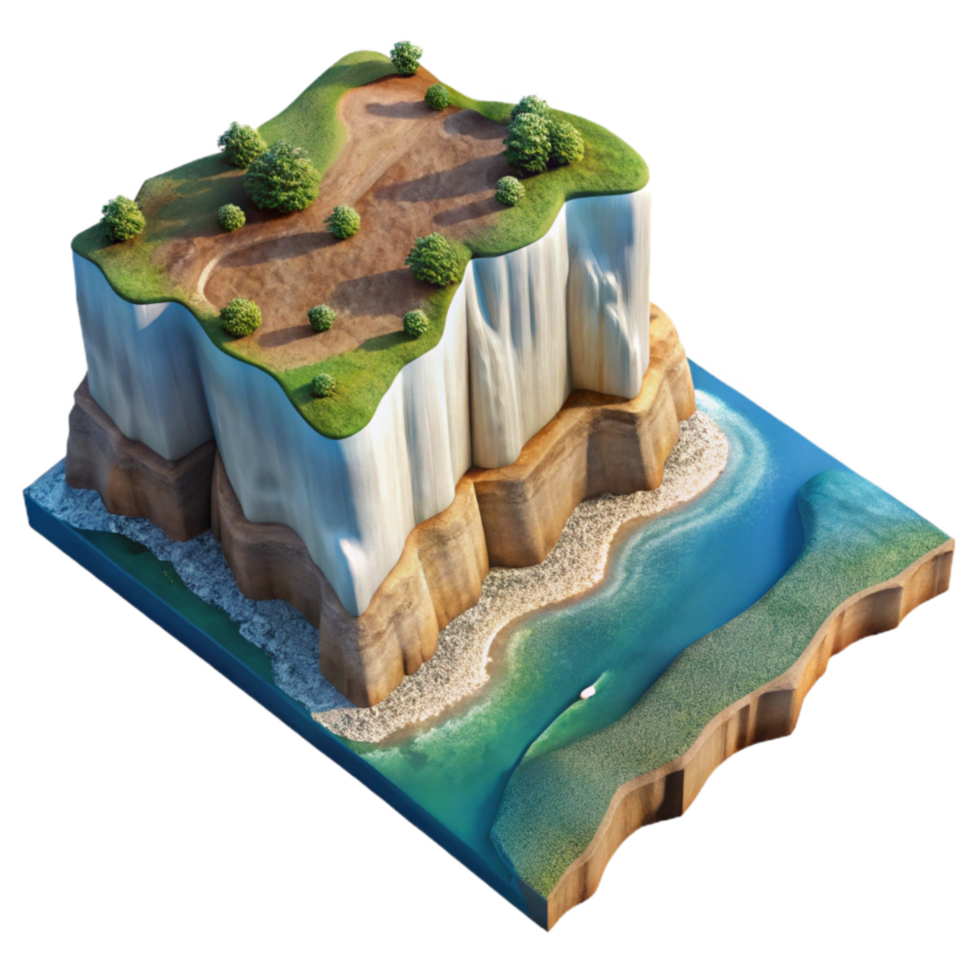 stunning abstract Coastal Cliffs Aerial Perspective Transparent Background original png