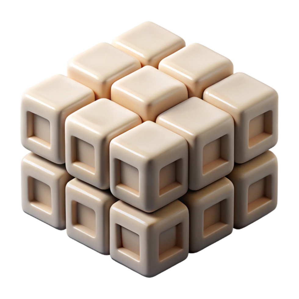 dramatic artistic Coding Blocks Arranged in Pattern Cutout 4K png