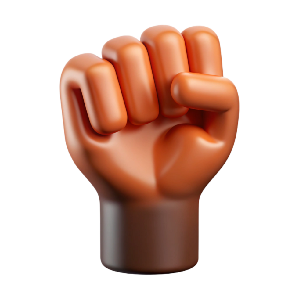 beautiful abstract Collective Action Icon Raised Fist Cutout authentic png