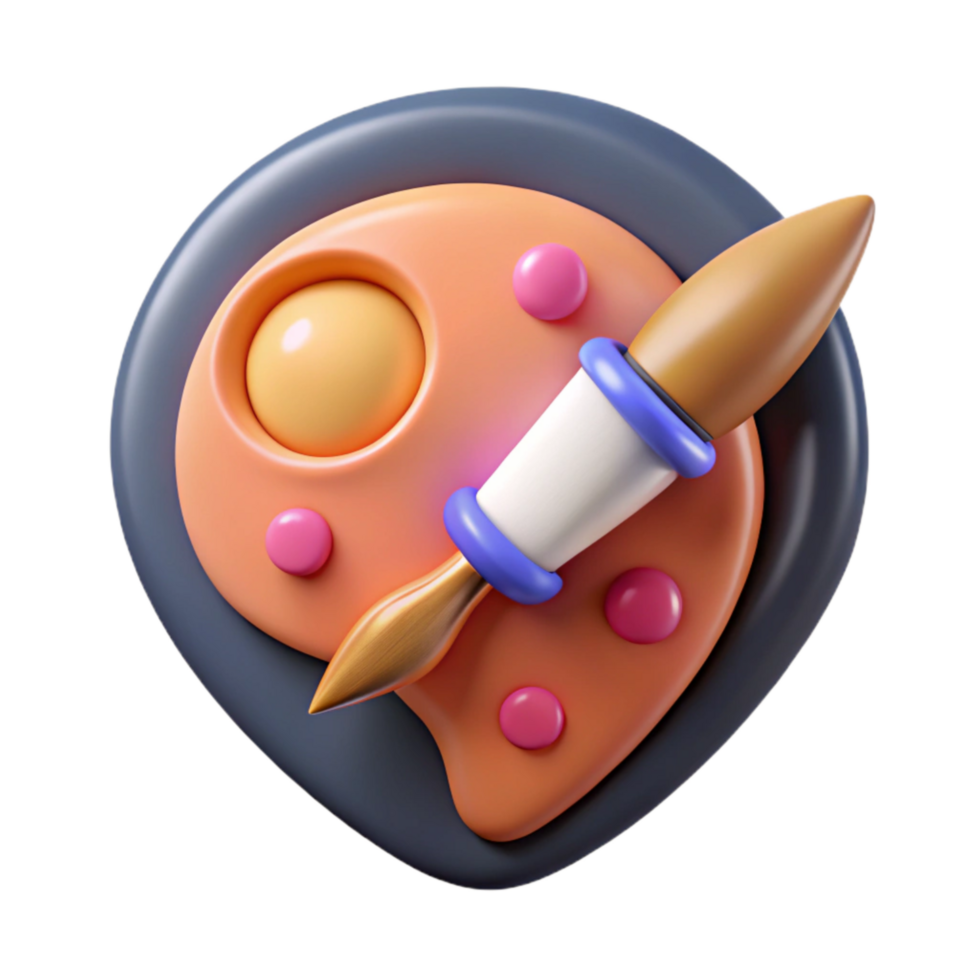 elegant creative Collective Creativity Icon Paintbrush Cutout high resolution png