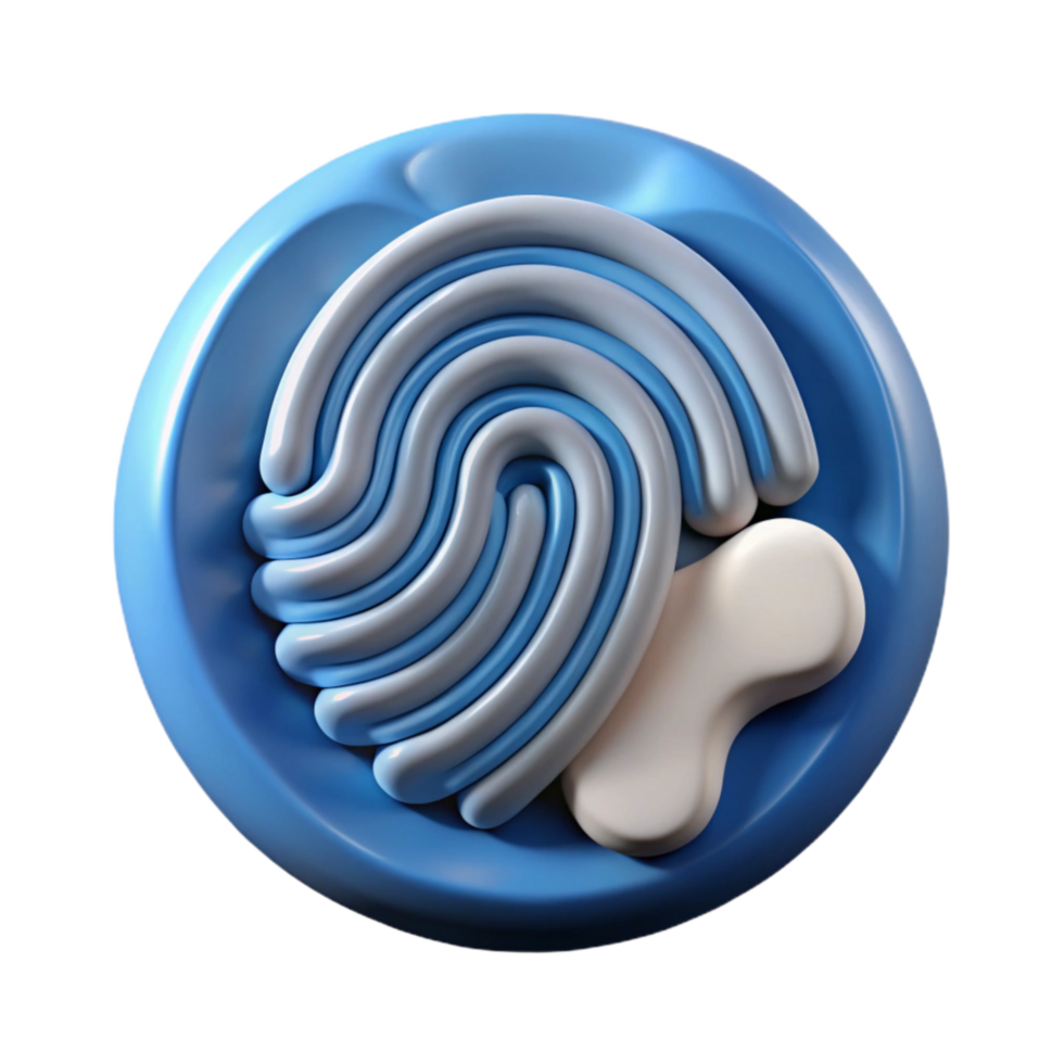 serene modern Collective Identity Icon Fingerprint Cutout 4K png