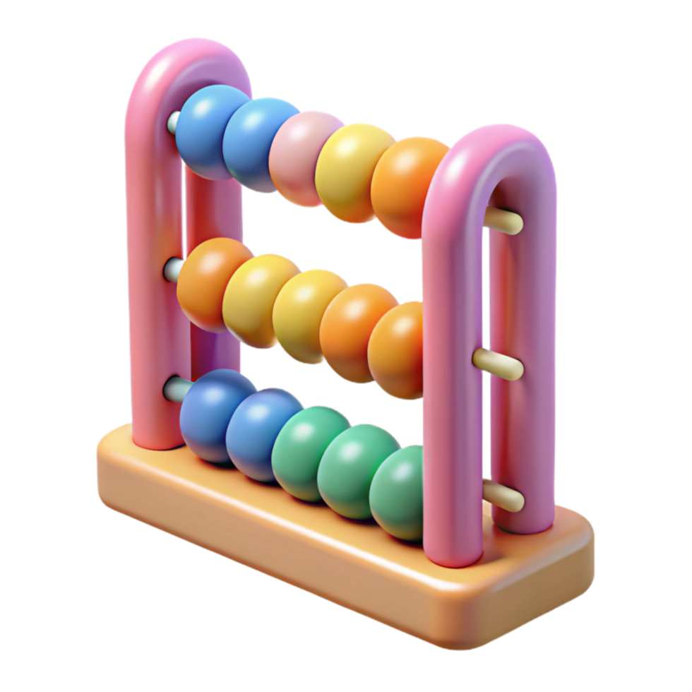 elegant creative Colorful Abacus Representing Language Counting Systems Transparent Background exclusive png