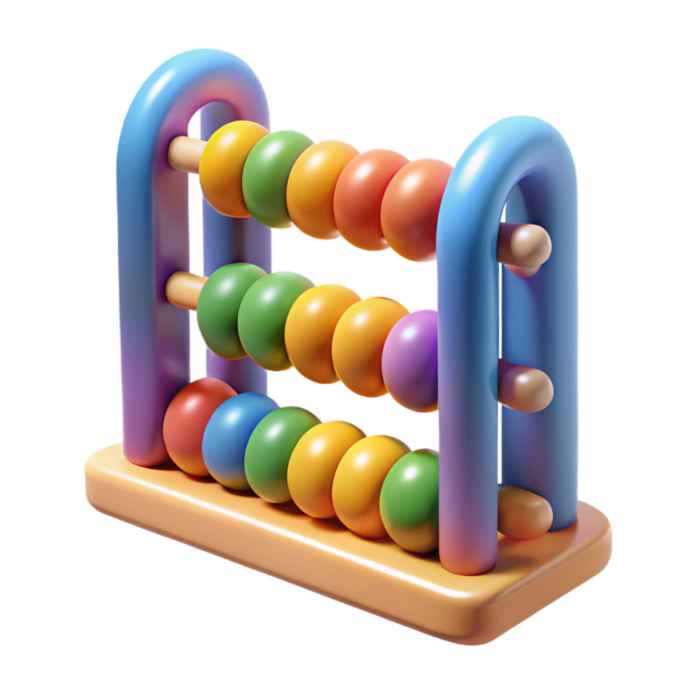 magnificent modern Colorful Abacus Representing Language Counting Systems Transparent Background high quality png