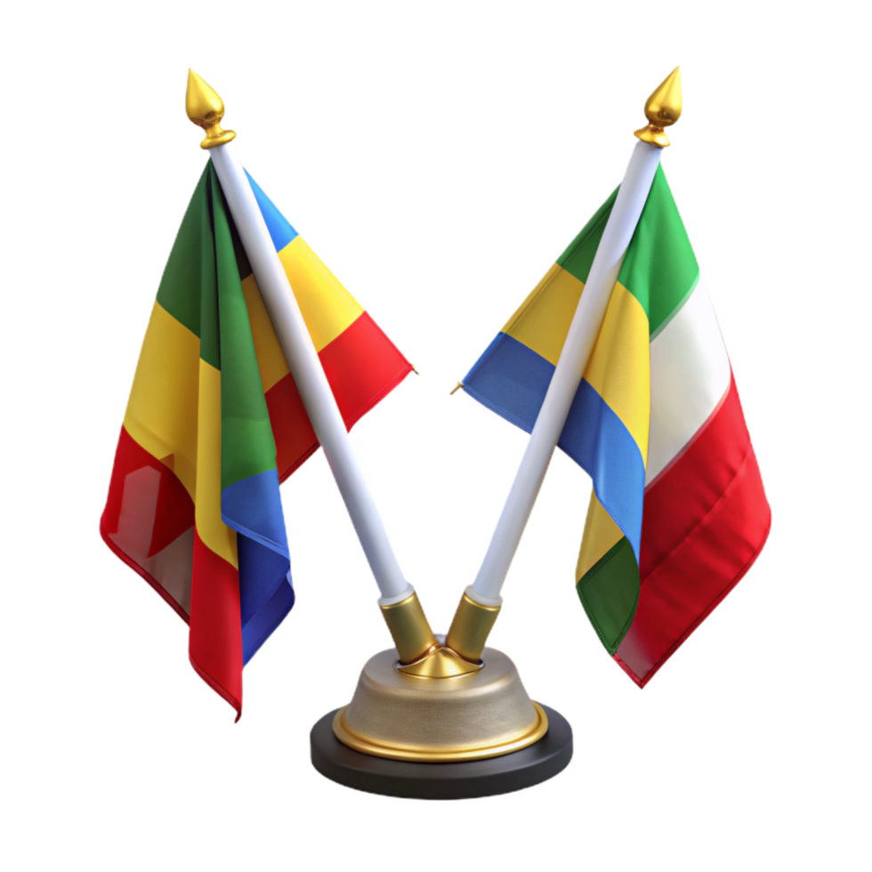 beautiful vintage Colorful Flags Representing Different Nations Isolated exclusive png