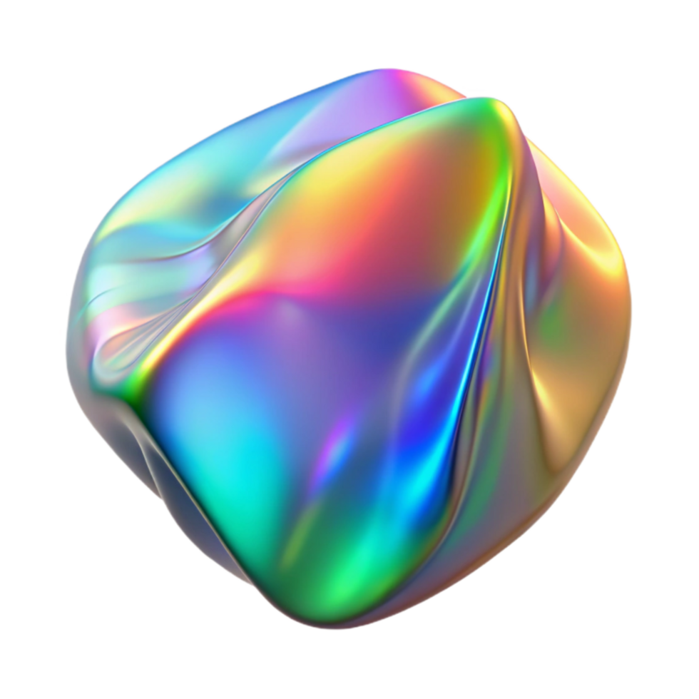 vibrant abstract Colorful Holographic Film Texture Transparent Background high resolution png