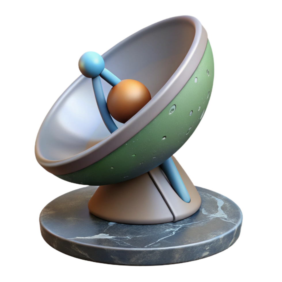 magnificent vintage Communication Dish Cutout with Satellite Link original png