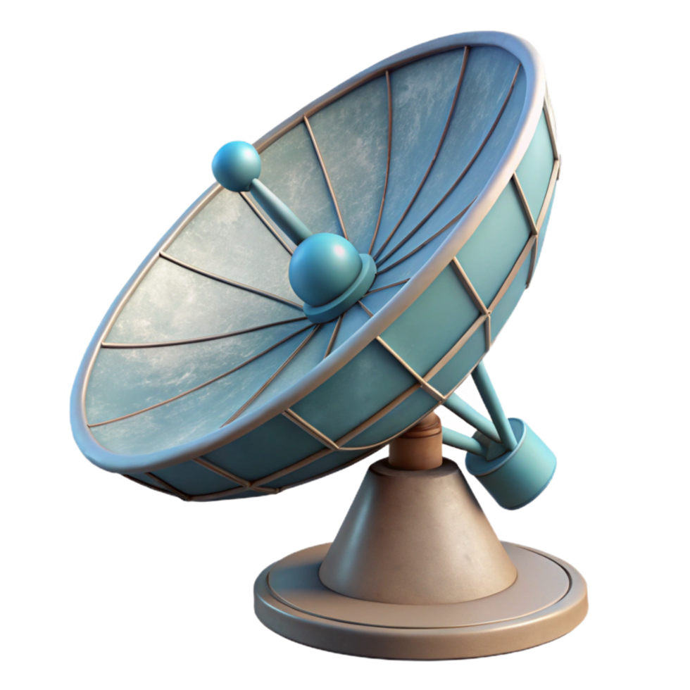 magnificent creative Communication Dish Cutout with Satellite Link premium png