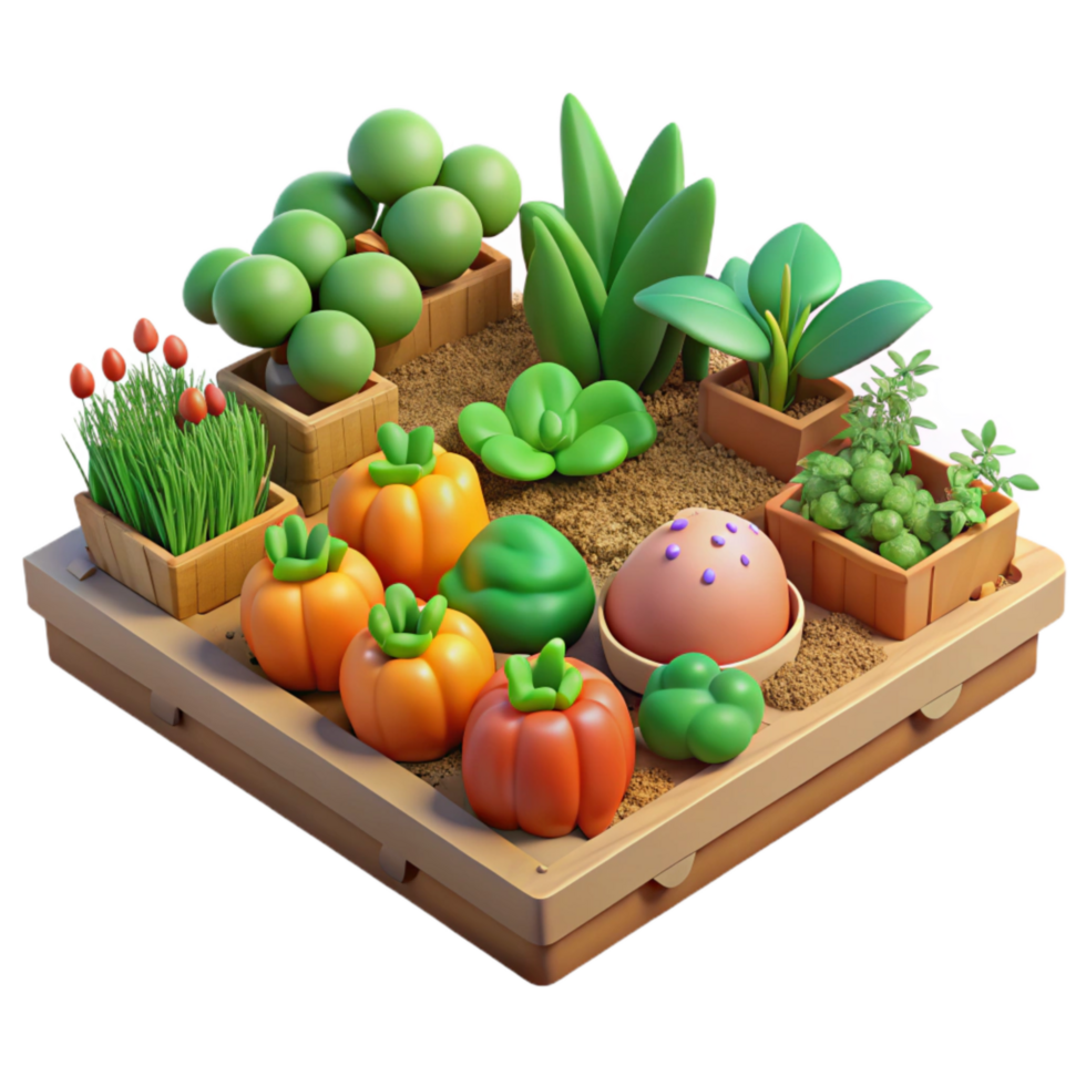 wonderful modern Community Garden Fresh Vegetables Transparent Background genuine png