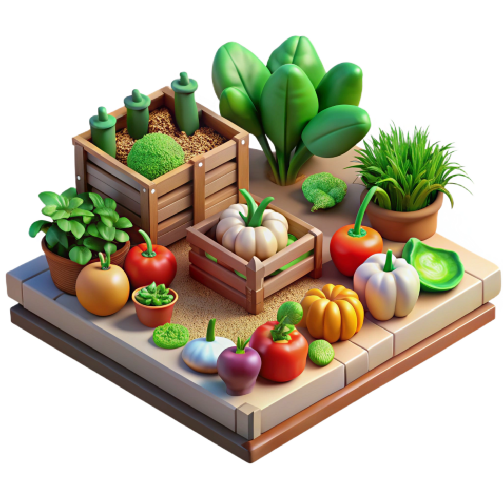 magnificent creative Community Garden Fresh Vegetables Transparent Background original png