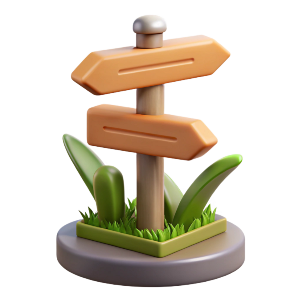 vibrant contemporary Community Garden Signpost Directional Isolated high quality png