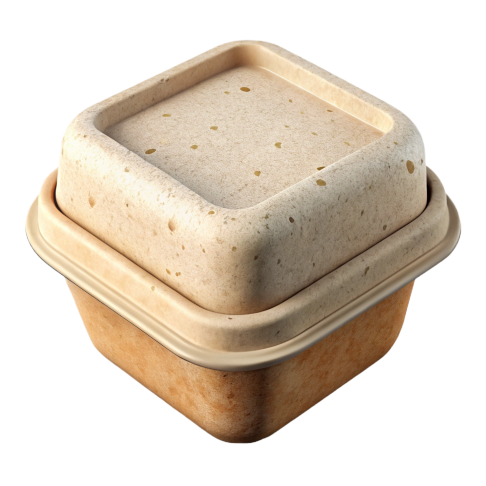 magnificent classic Compostable Food Container Biodegradable Material Isolated 4K png
