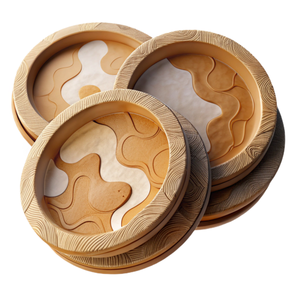 beautiful abstract Compostable Plates in Round Shape Cutout original png