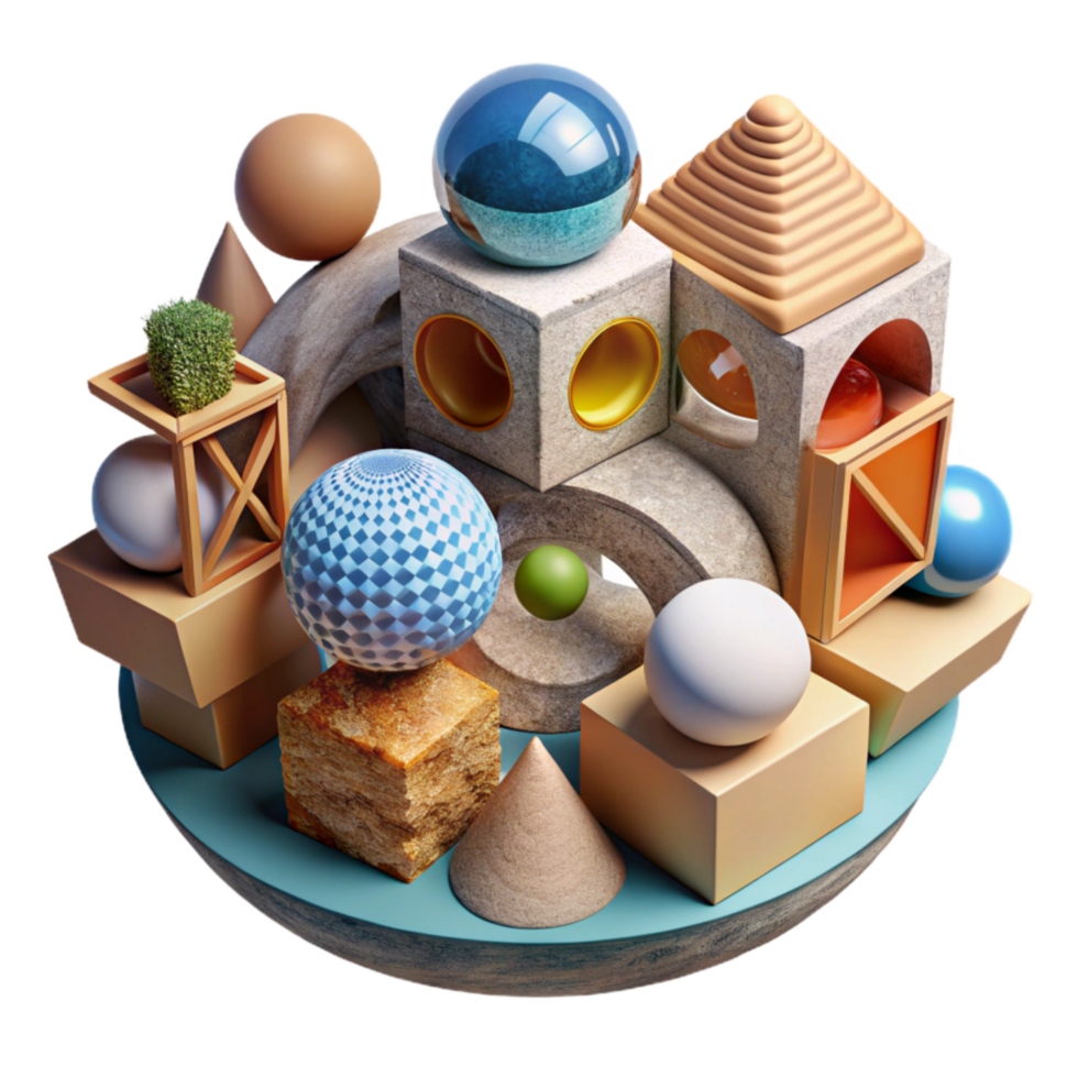 extraordinary abstract Conceptual Art Multiple Perspectives Isolated high quality png