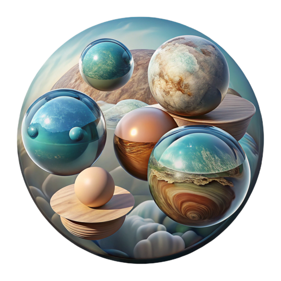 extraordinary rustic Conceptual Art Parallel Universes Transparent Background detailed png