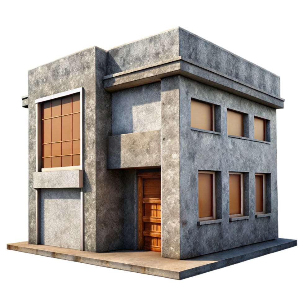 beautiful modern Concrete Building Facade Rough Texture Cutout high quality png