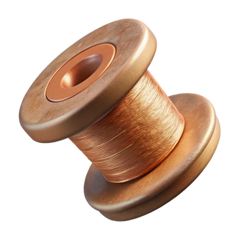 magnificent contemporary Conductive Thread Spool Copper Cutout high resolution png
