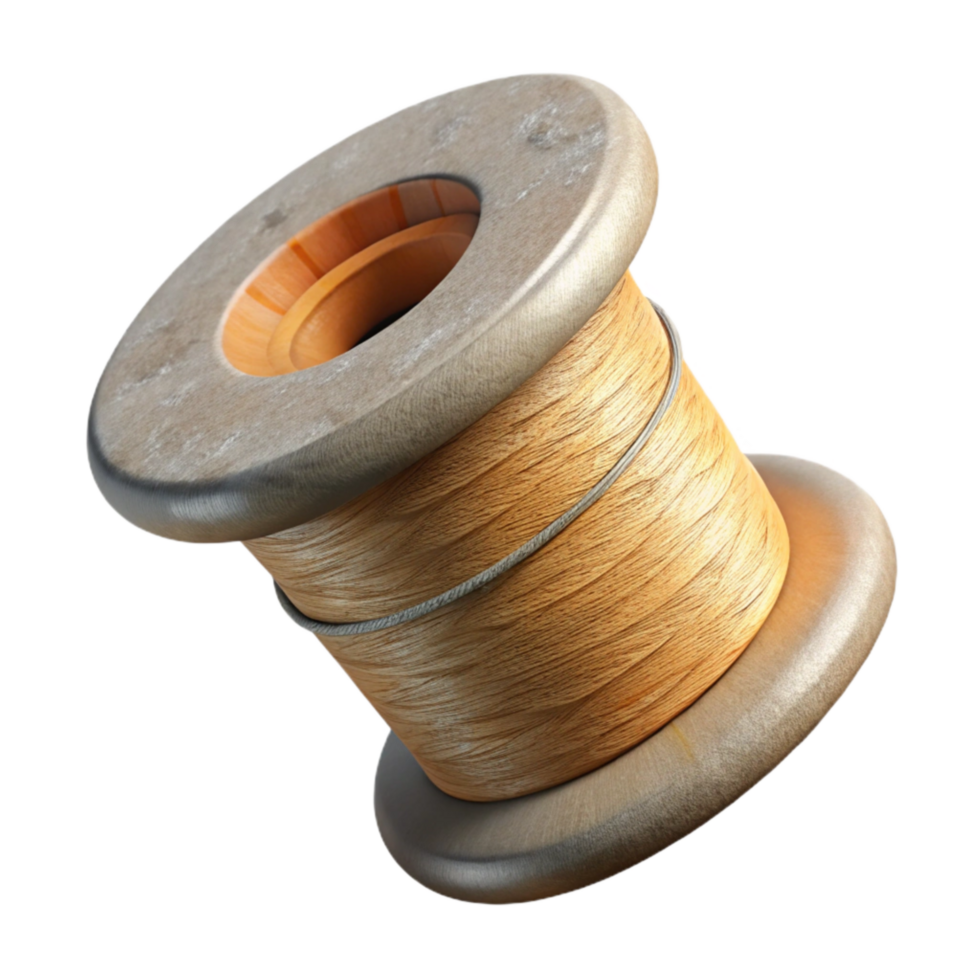 impressive vintage Conductive Thread Spool Isolated premium png