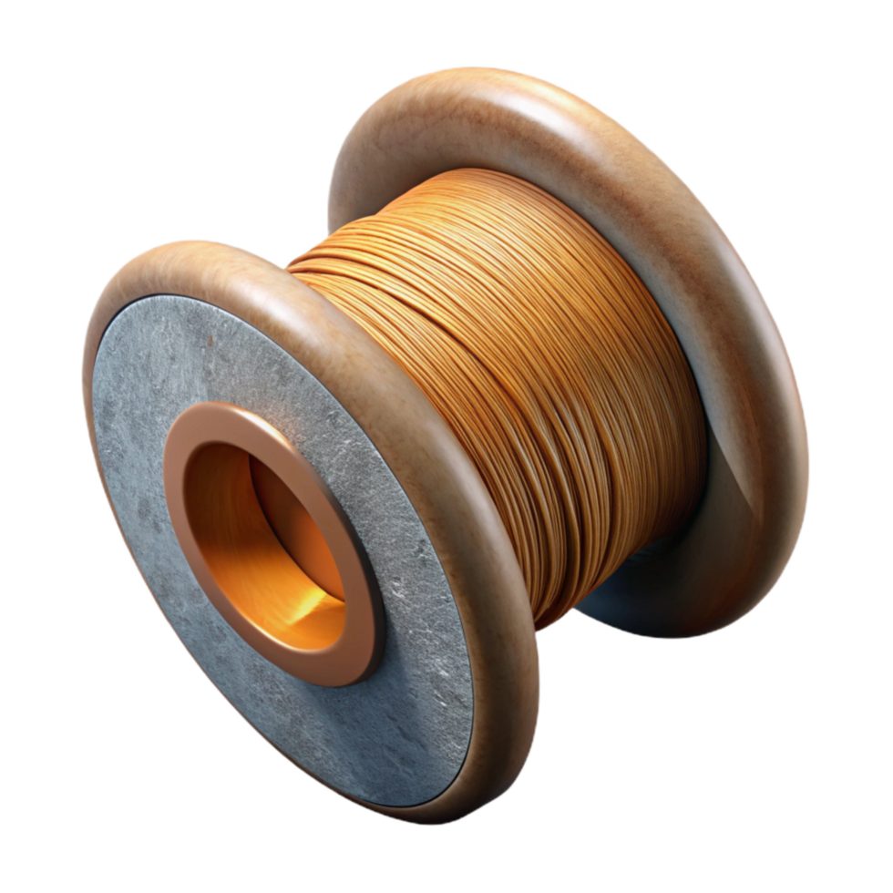 extraordinary minimalist Conductive Thread Spool Isolated original png