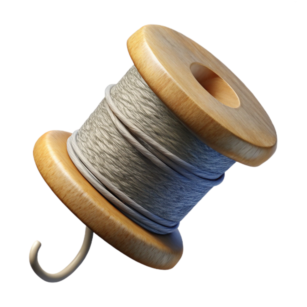 serene classic Conductive Yarn Spool Cutout Element authentic png
