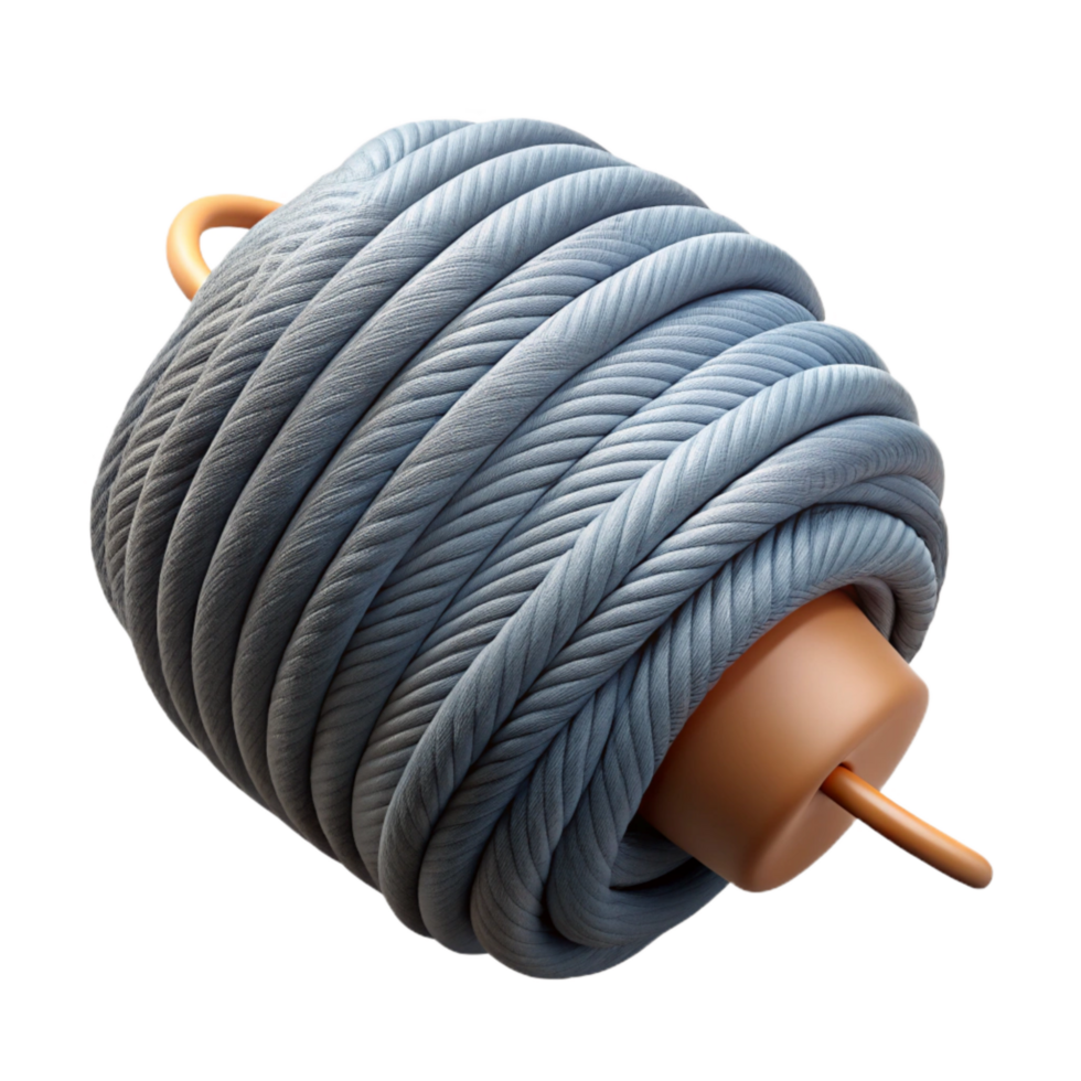 vibrant minimalist Conductive Yarn Detail Isolated premium png
