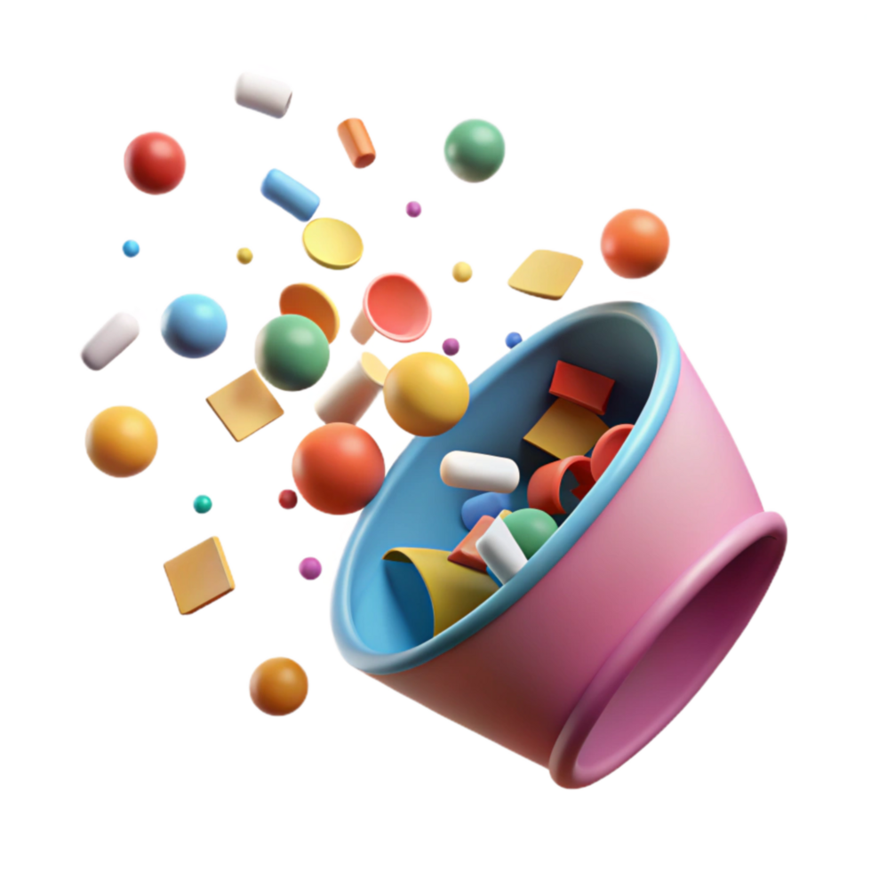 vibrant artistic Confetti Falling Multicolored Cutout authentic png