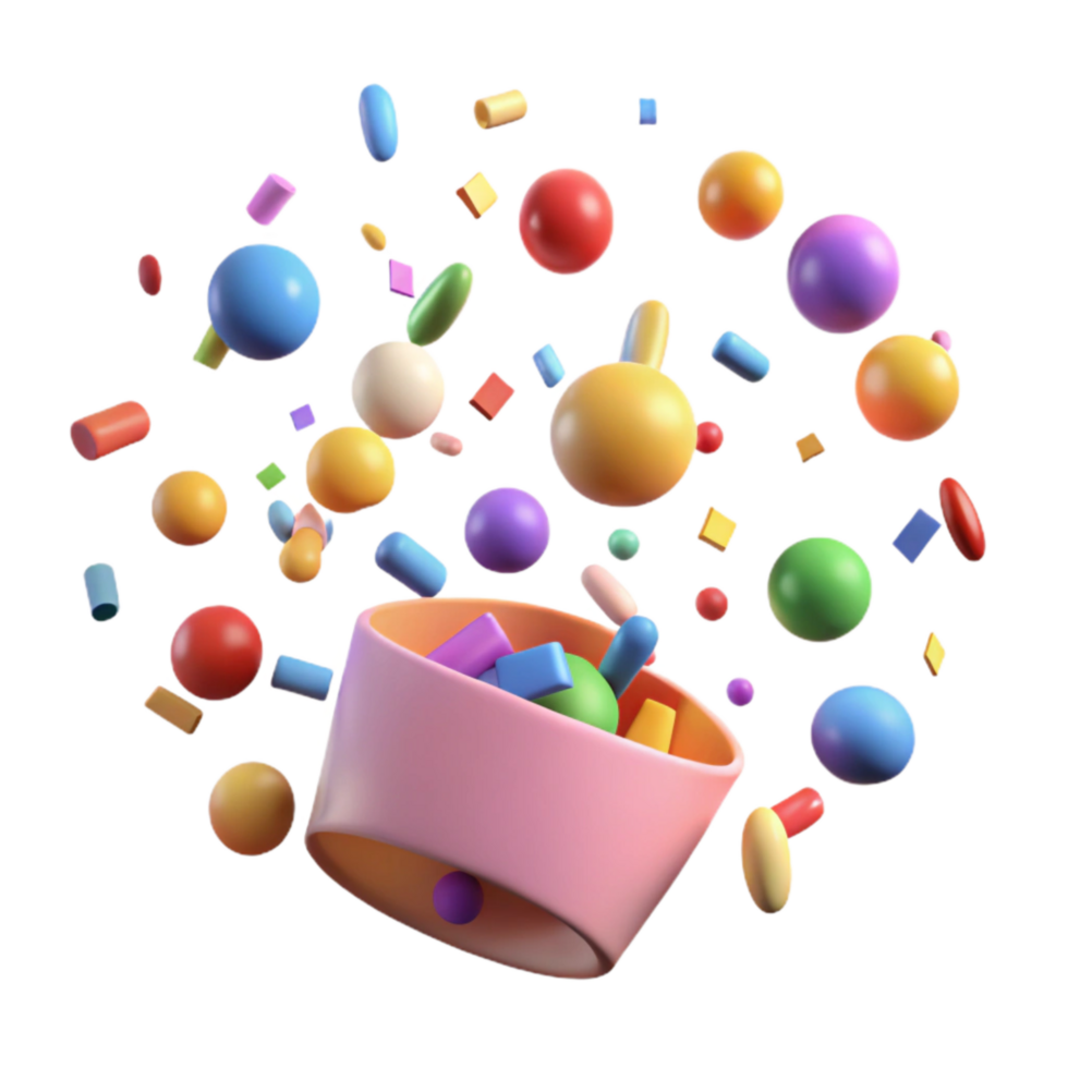 wonderful modern Confetti Falling Multicolored Cutout professional png