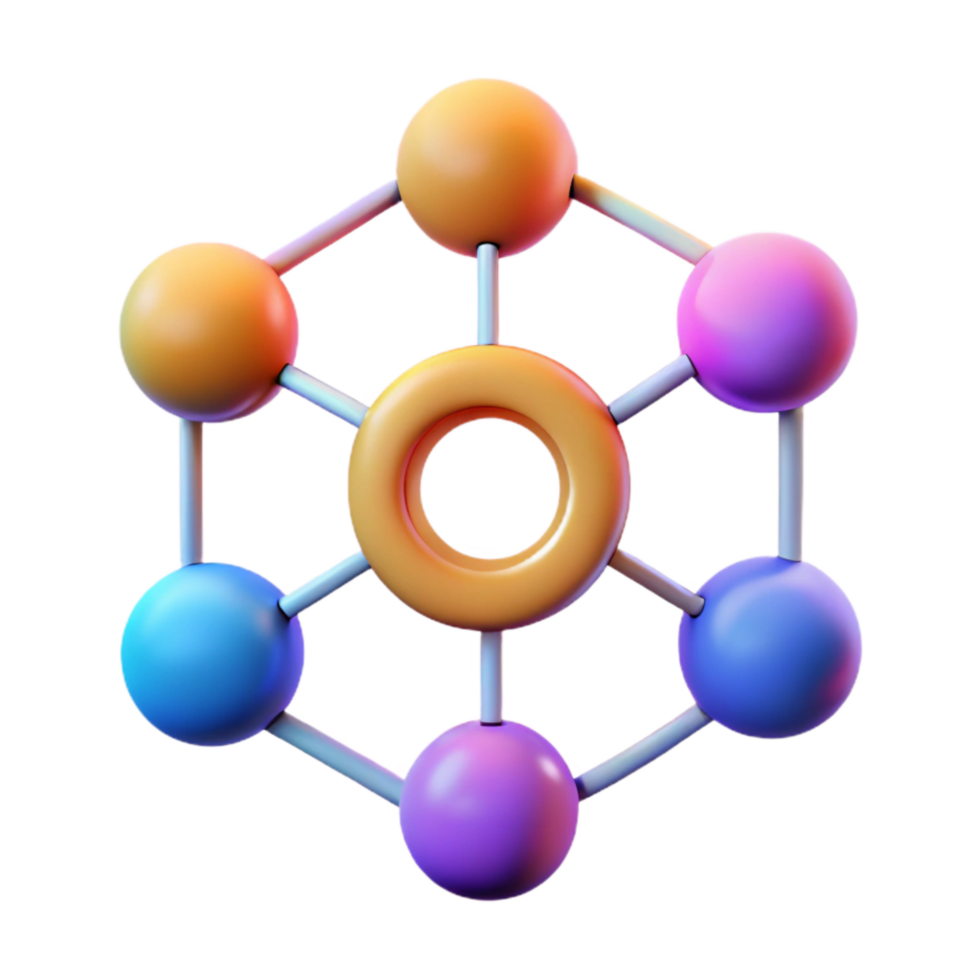 impressive minimalist Connected Circles Algorithm with Gradient Cutout exclusive png