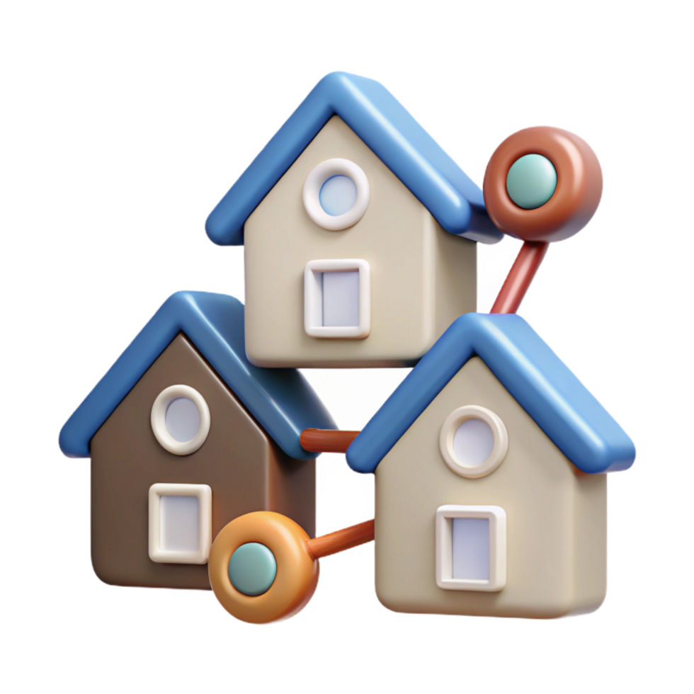 magnificent rustic Connected Communities Symbol House Icons Cutout detailed png