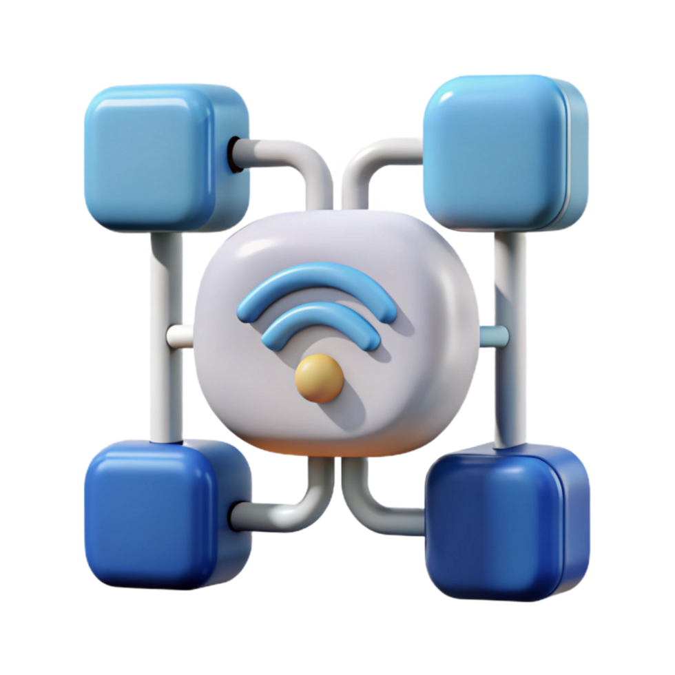 dramatic abstract Connected Devices Icon Cutout with Clean Lines high quality png