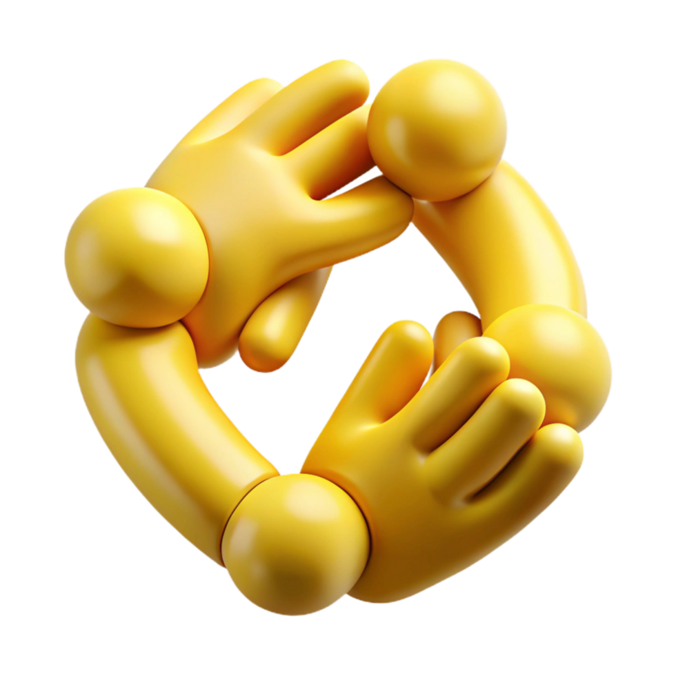 serene traditional Connected Hands Abstract Design Cutout Transparent Background genuine png