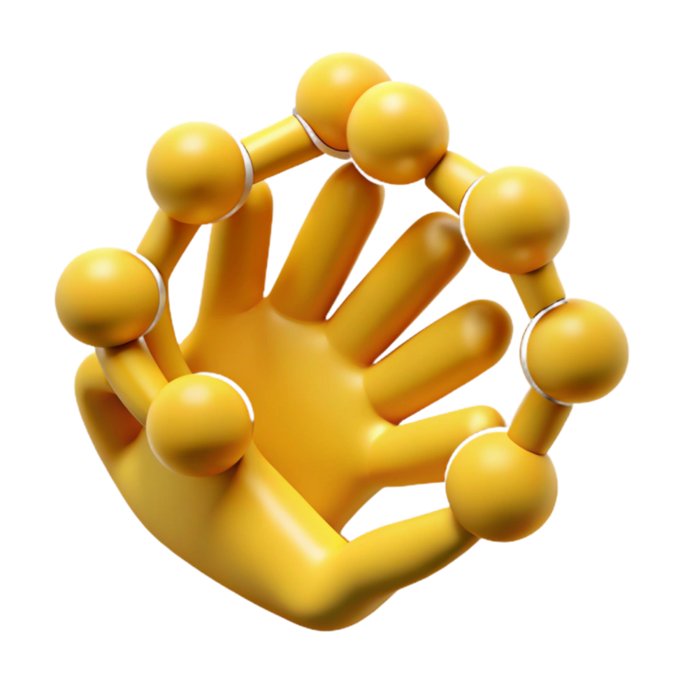 dramatic traditional Connected Hands Abstract Design Cutout Transparent Background original png