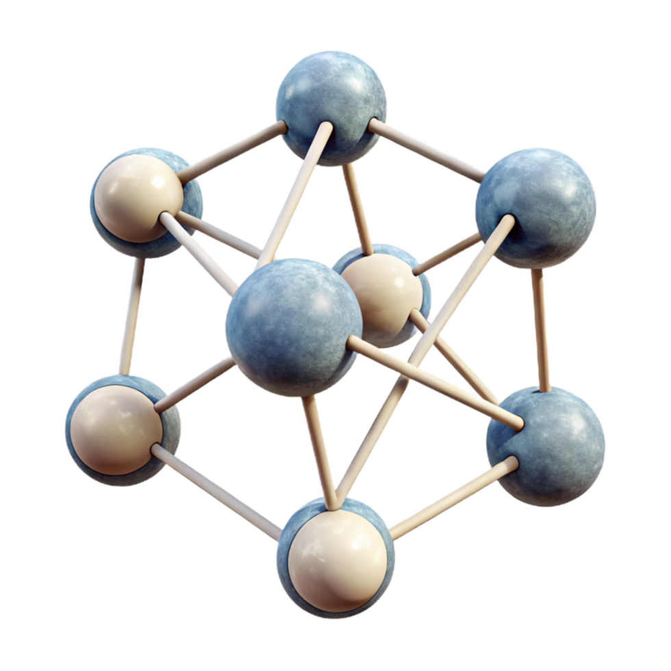 elegant vintage Connected Nodes Network with Transparent Background Isolated detailed png