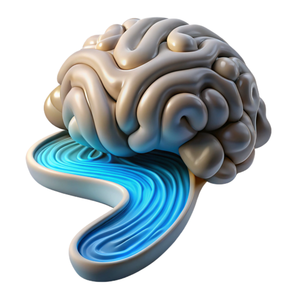 beautiful contemporary Consciousness Stream Flowing Into Digital Space Cutout exclusive png