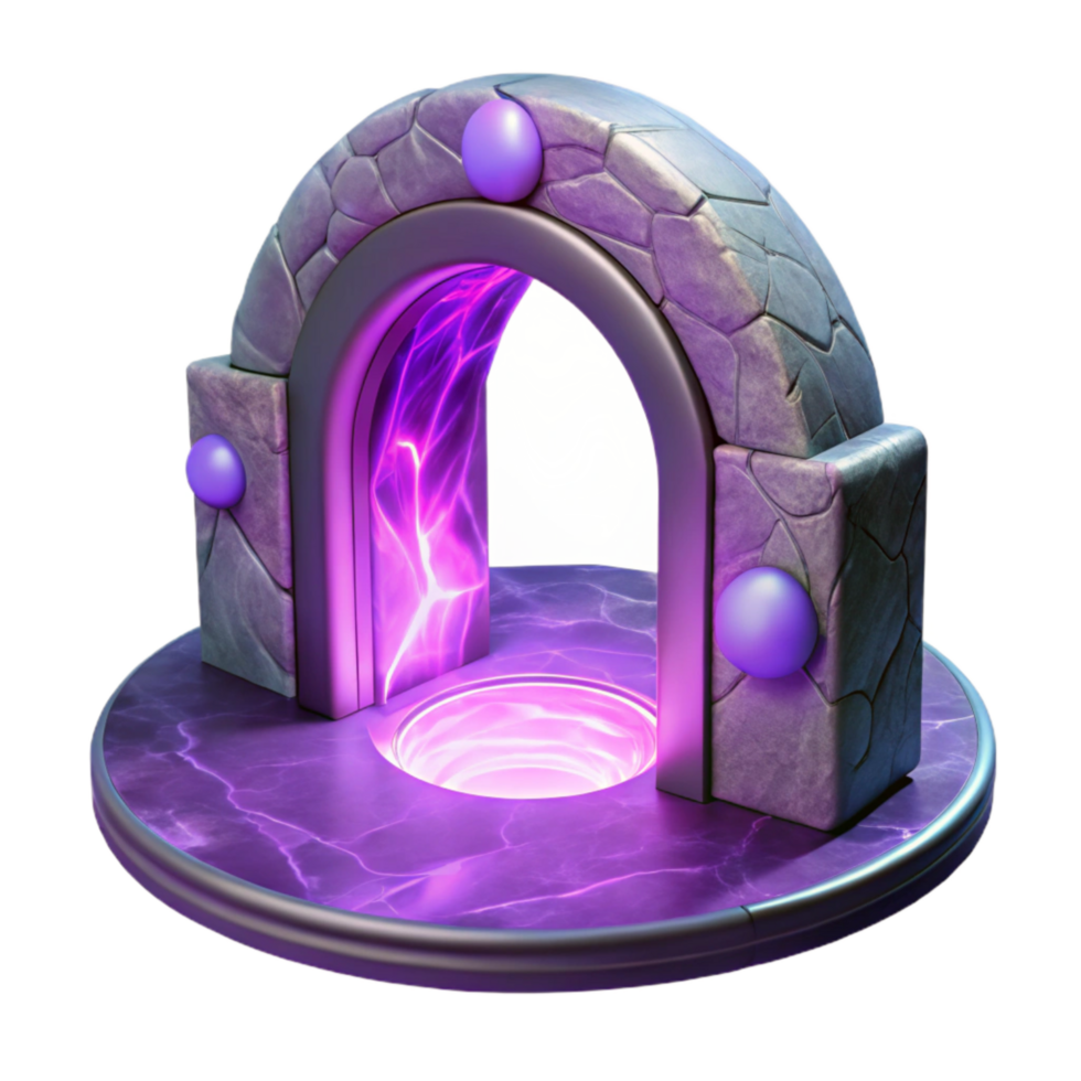 wonderful minimalist Consciousness Transfer Purple Portal Transparent Background high quality png