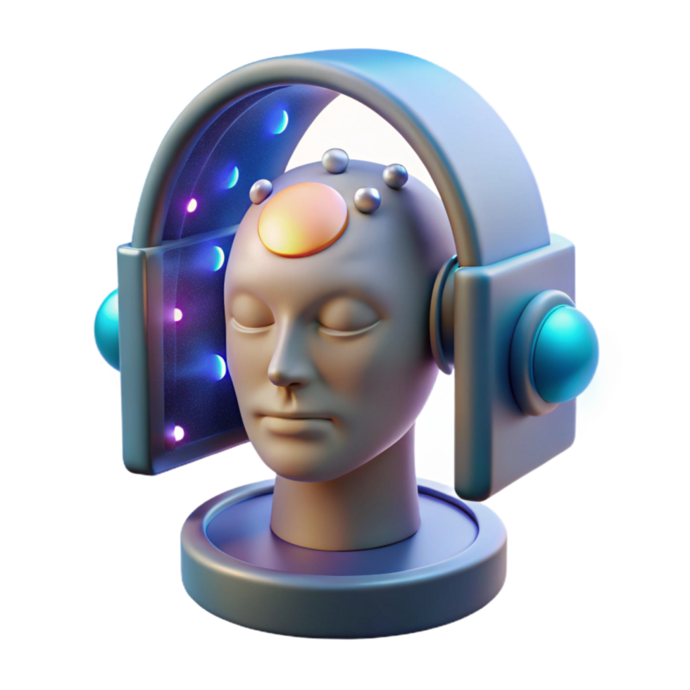 dramatic contemporary Consciousness Transfer Through Virtual Portal Cutout high resolution png