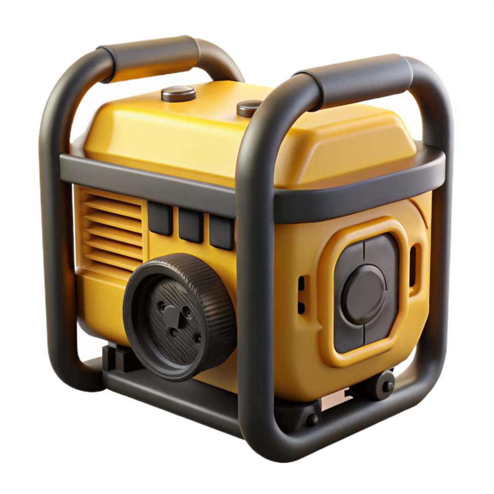 magnificent artistic Construction Site Generator Yellow and Black Cutout authentic png